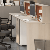 Wallace-B Office Desk with Storage Hutch and Stick Board - Gavisco Office Furniture